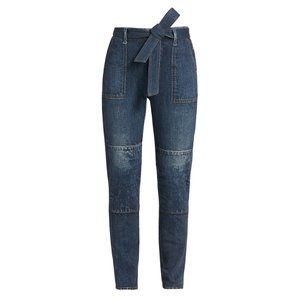 Rag & Bone Miramar Mia Belted High-Rise Straight leg Jeans, Small